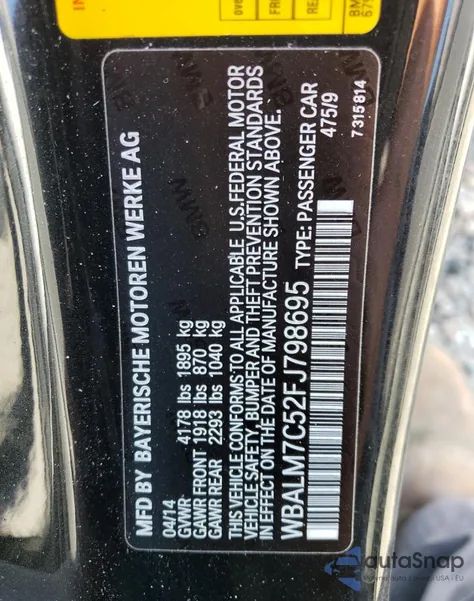 2015 BMW Z4 Sdrive35I z USA, uszkodzony, nr VIN WBALM7C52FJ798695